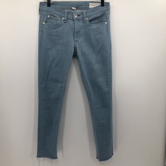 Rag & Bone Ankle Skinny with Raw Hem - Celeste - 27 - Picture 6 of 12